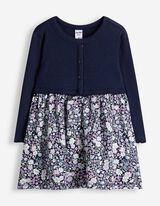 Kleid - Florales Muster - Dunkelblau