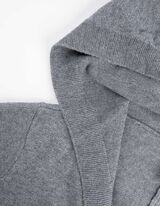 Lang vest - Wol look - donkergrijs