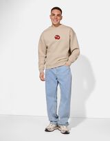 Meleg&iacute;tőfelső - Nyomott minta - b&eacute;zs