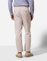 Chinohose - Leinen-Mix - beige