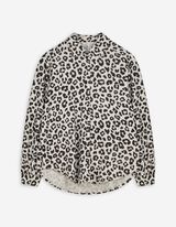 Bluse - Leopardenmuster - weiß