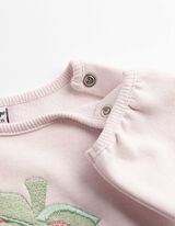 Sweatshirt - Applikation - rosa