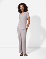 Hlače palazzo - Enobarvno - bez