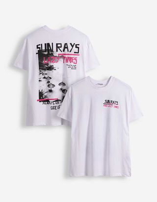 T-Shirt - R&uuml;ckenprint - wei&szlig;