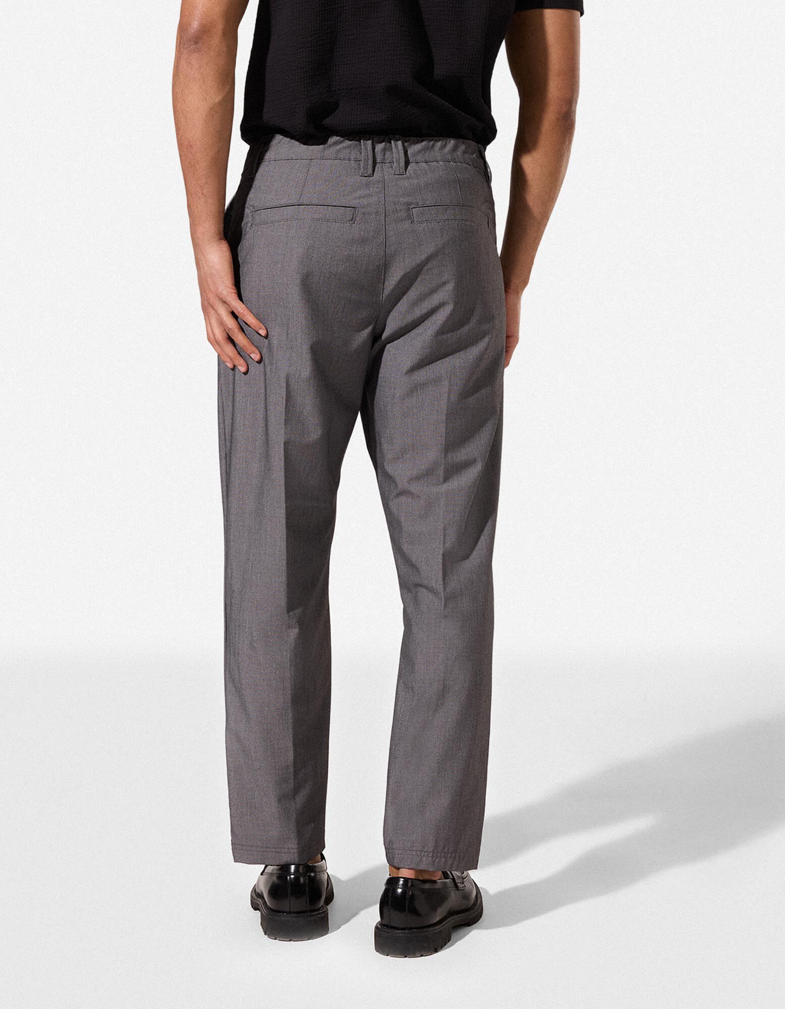 Chinohose - Viskose-Anteil - Grau