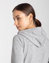 Sweatvest - Capuchon met tunnelkoord - grijs