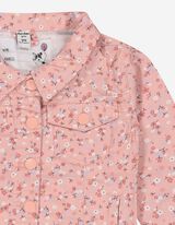 Giacca di jeans - Fantasia floreale - rosa