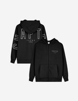 Sweatjacke - Oversized Fit - schwarz