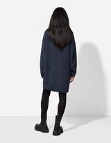 Robe - Col roul&eacute; - bleu fonc&eacute;