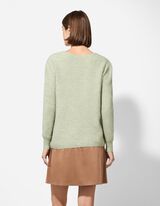 Pullover - V-Ausschnitt - grün