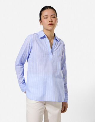 Tunika - Streifen - hellblau