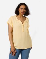 Blouse - Viscose - jaune clair