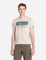 T-shirt - Stampa frontale - beige