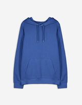 Majica s kapuljačom - mje&scaron;avina pamuka - tamno plava