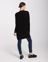 Dolga jopa - Viskozna me&scaron;anica - crna