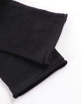 Pulóver - Feltekeredett szélű - fekete