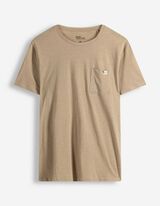 T-Shirt - Brusttasche - beige