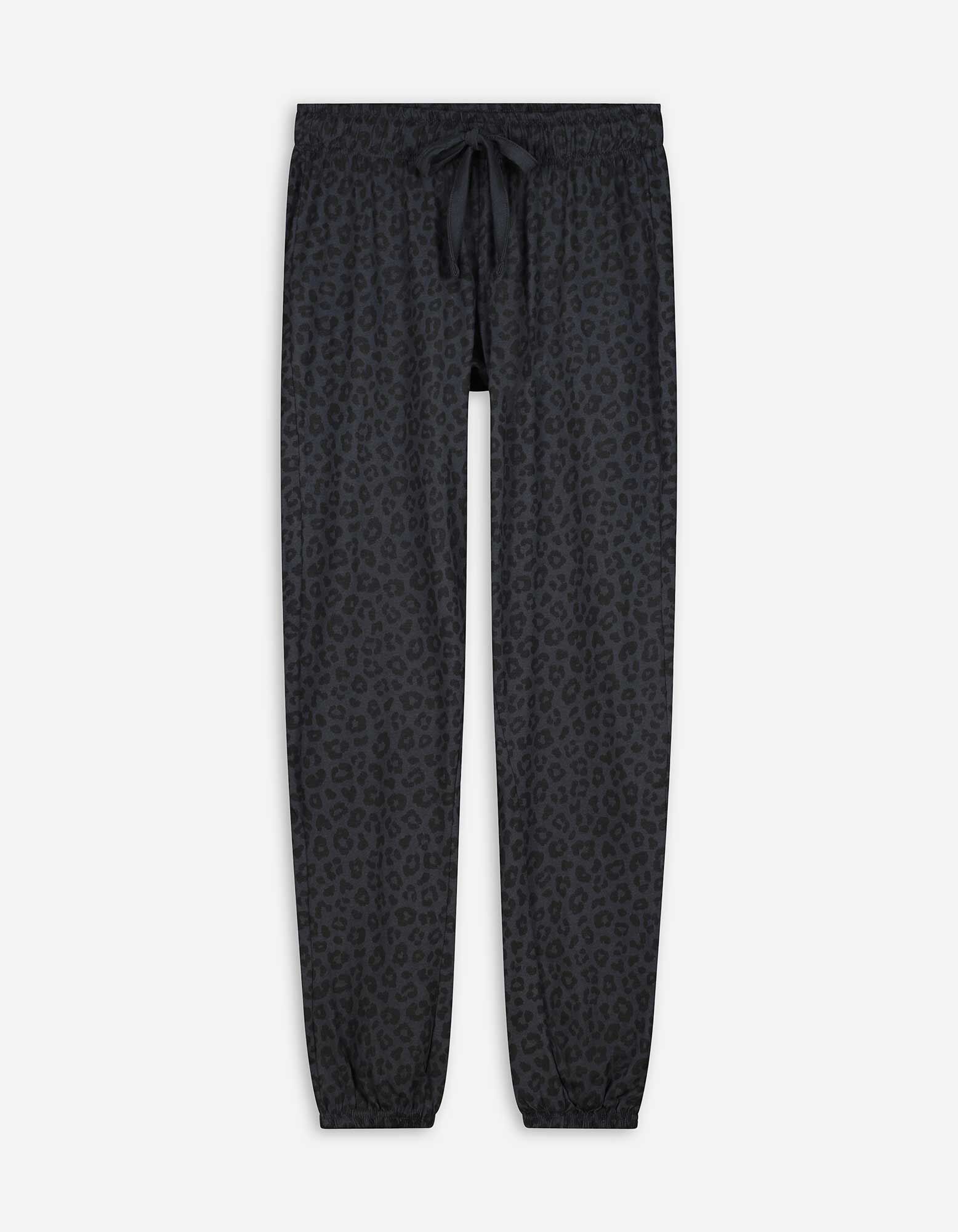 Pantalon de pyjama - Motif l&eacute;opard - gris fonc&eacute;