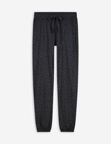 Pyjamahose - Leopardenmuster - dunkelgrau