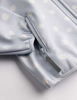 Softshelljacke - Allover-Print - hellblau