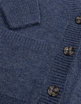 Strickjacke - Aufgesetze Taschen - Dunkelblau