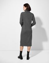 Šaty - Rolákový golier - seda