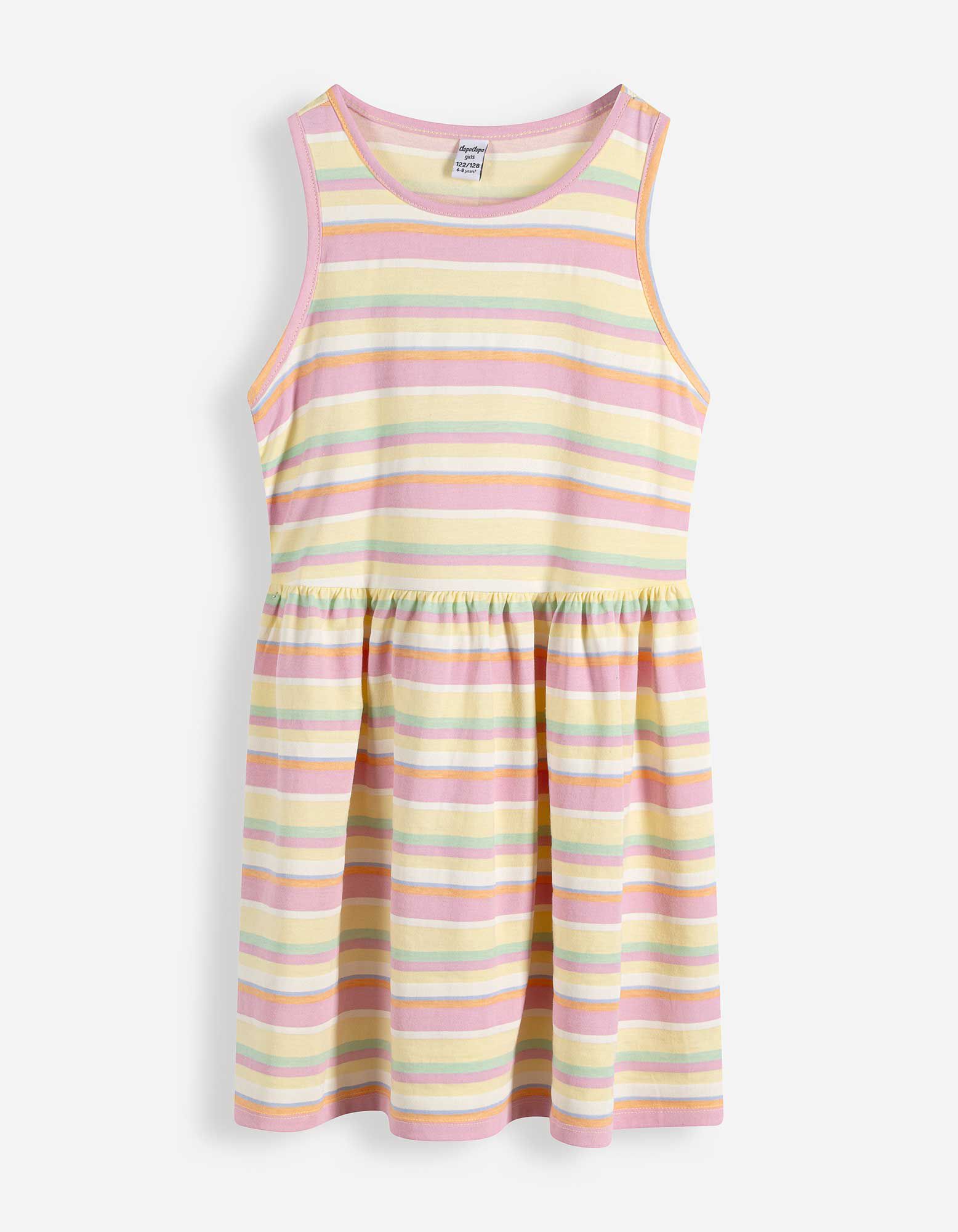 Kleid - Allover-Print - Hellgelb