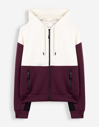 Sweatjacke - Modal-Anteil - Lila