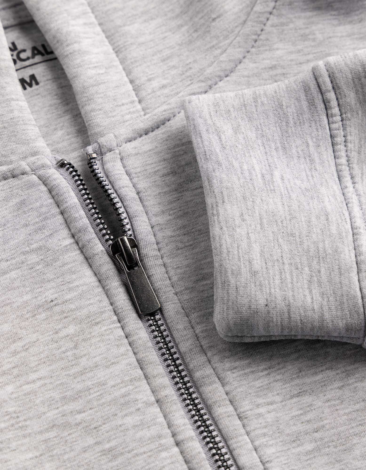 Sweatjacke - Oversized Fit - Hellgrau