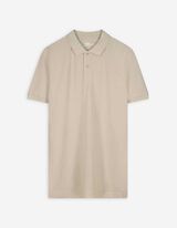 Poloshirt - Knopfverschluss - beige