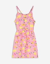 Rochie în linie A - Buzunare patch - Roz