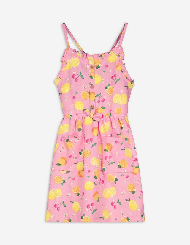 Rochie în linie A - Buzunare patch - Roz