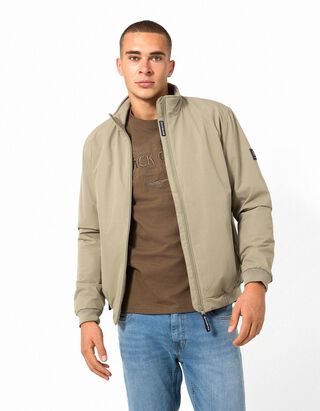 Jacke - Stehkragen - Khaki