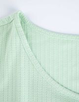 Tricou - Mâneci supradimensionate - Verde deschis