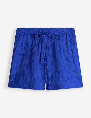 Shorts - Musselin - blau
