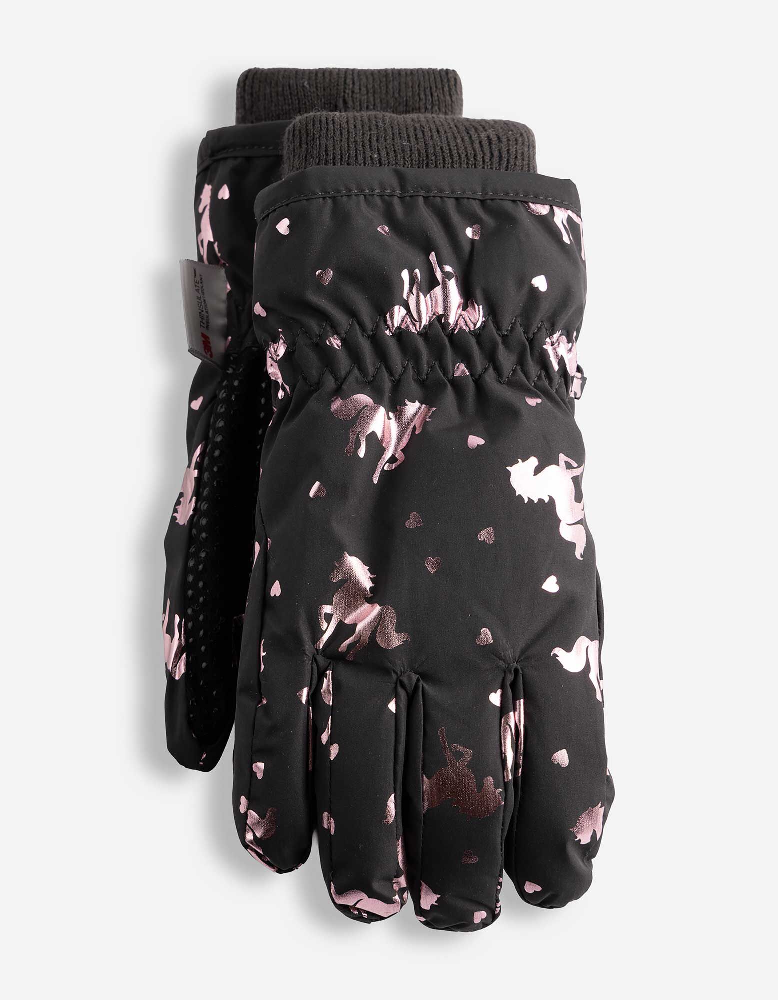 Gants de ski - Effet thermo-isolant - gris fonc&eacute;