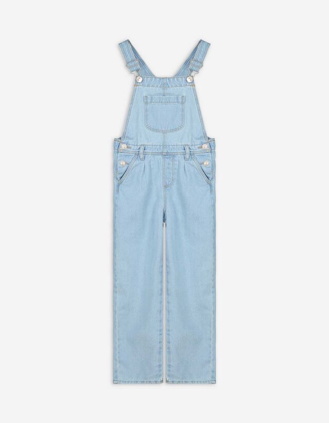 Jeans hlače z naramnicami - Jeans - svetlo modra