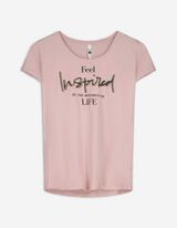 T-shirt - Glitterprint - roze