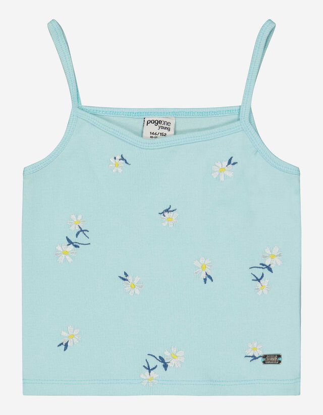 Mädchen Cropped Top - Stickereien