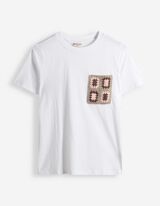 T-Shirt - H&auml;kelspitze - wei&szlig;