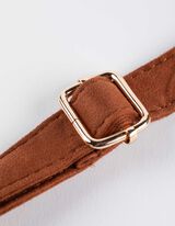 Retikül - Velúr utánzat - sötétbarna