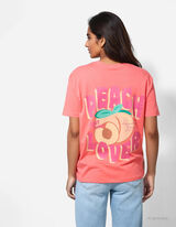 T-Shirt - Rückenprint - hellrot