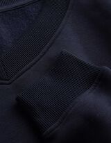Sweatshirt - V-Ausschnitt - Dunkelblau