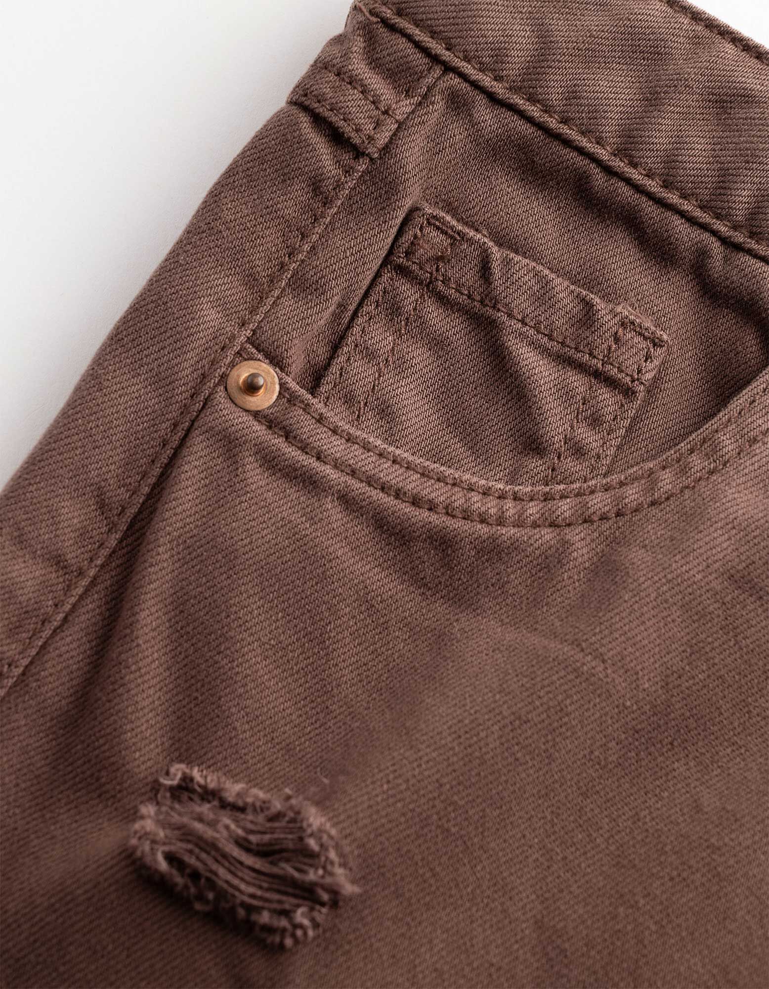 Hose - Used-Look - Braun