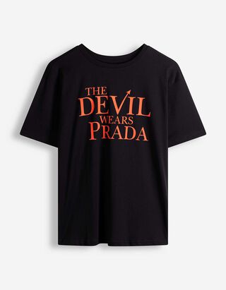 T-Shirt - Frontprint - Schwarz