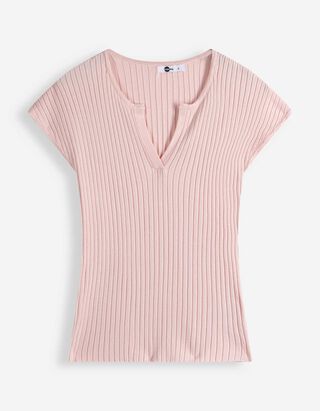 Strickshirt - Viskose-Mix - rosa