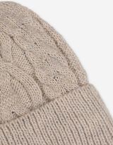 Čepice - COPÁNKOVÝ VZOR - béžová