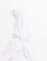 Top - Spitzenbesatz - wei&szlig;