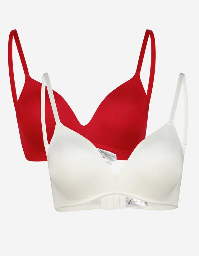 Sutien T-Shirt - Pachet de 2 - Rosu