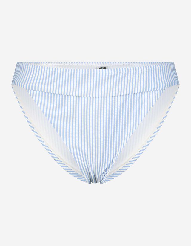 dół od bikini - paski - bialy